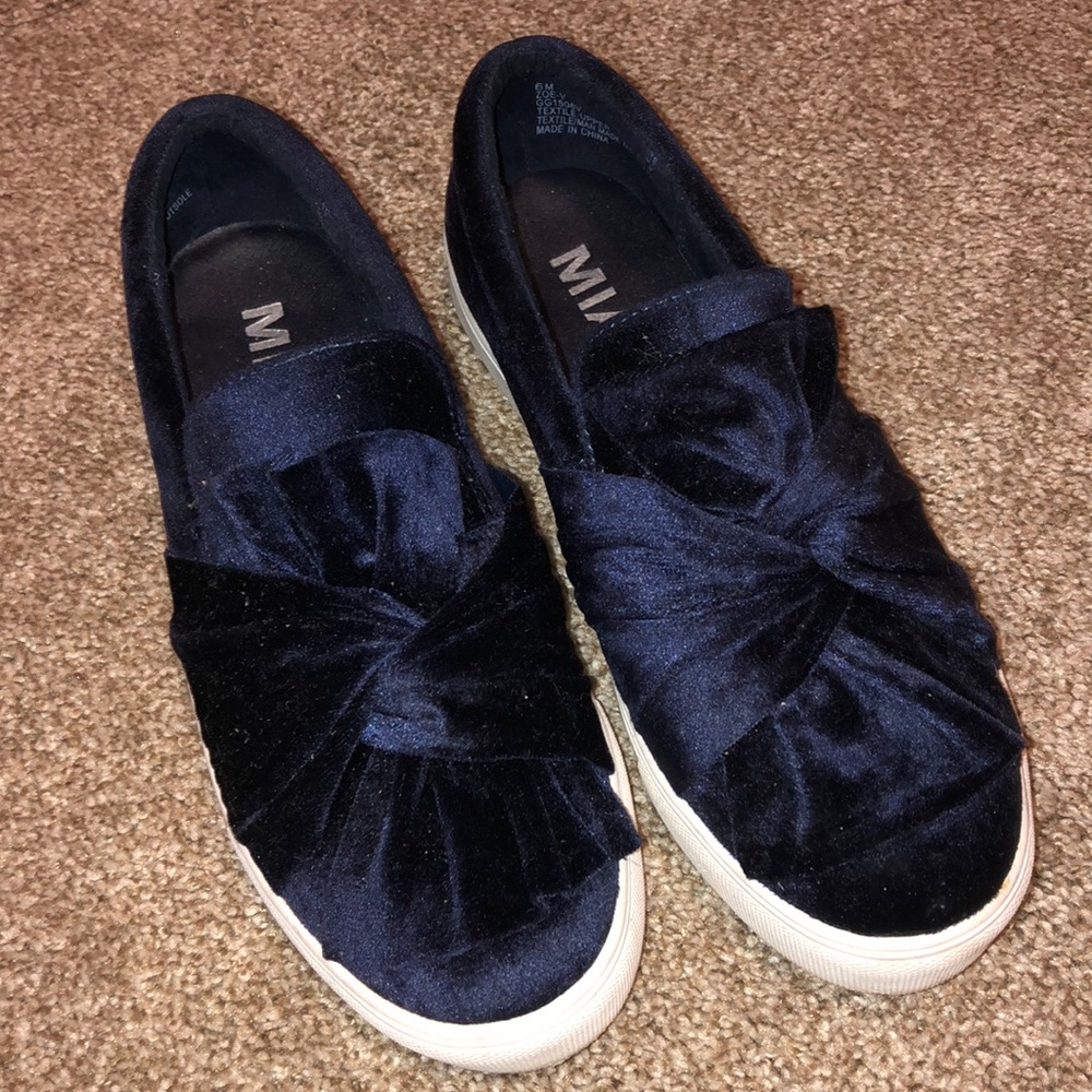 Navy Blue Slip Ons